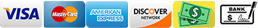 Accepted payment methods icons